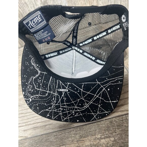 Rust Belt Nation Local Camden Black Foil Snapback Trucker Hat Mesh RBN NWOT - Picture 6 of 8